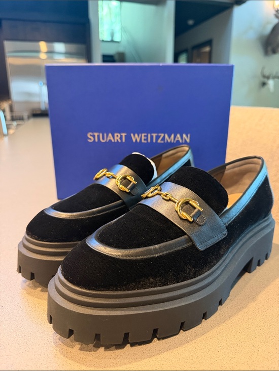 Stuart Weitzman Shoes - Stuart Weitzman Black Velvet Owen Buckle Ultra Loafer